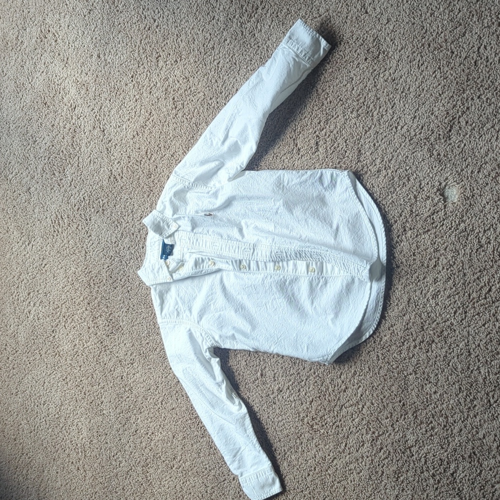 Boys Ralph Lauren polo size 5 long sleeve white Oxford button-down shirt